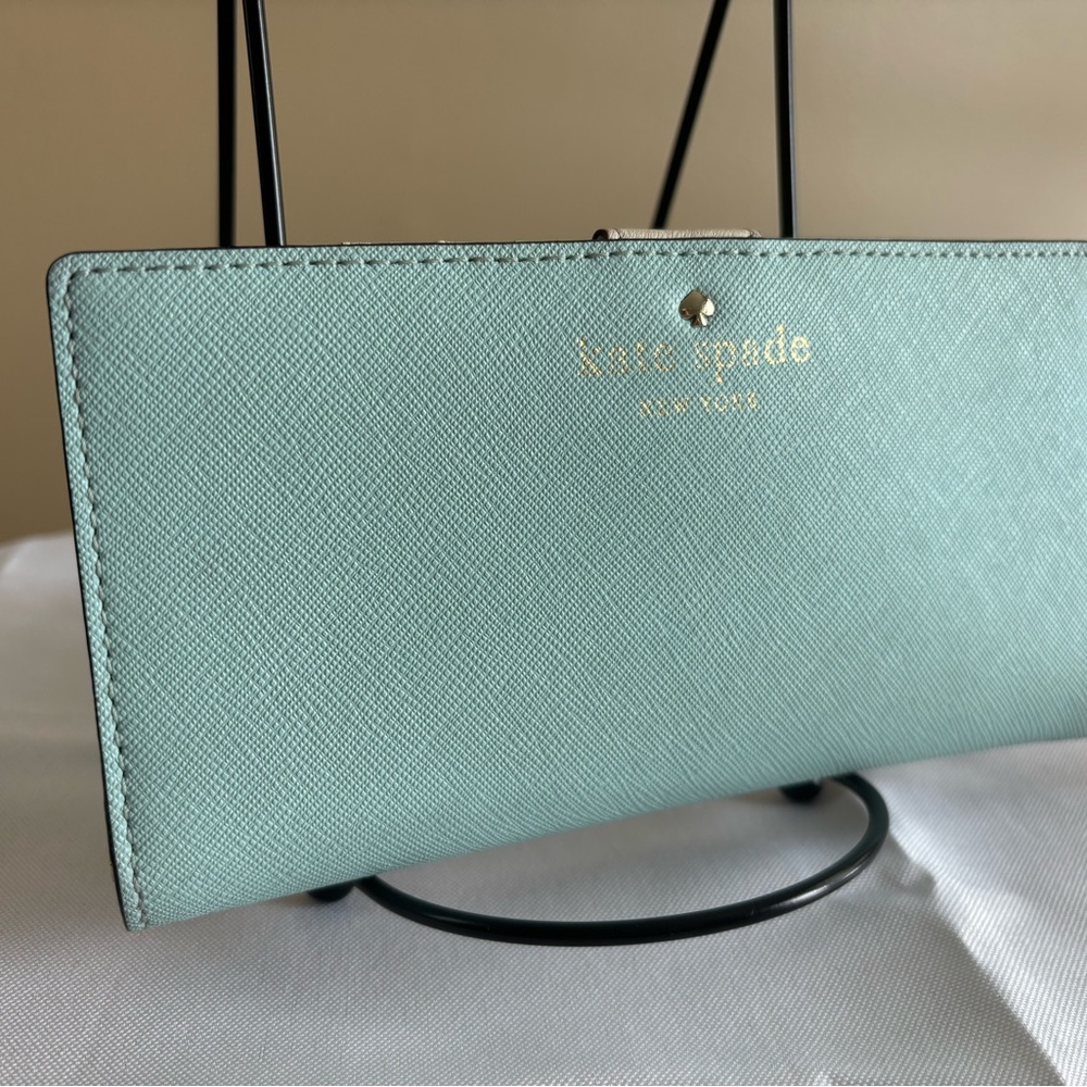 kate spade Mint Green Saffiano Leather Wallet